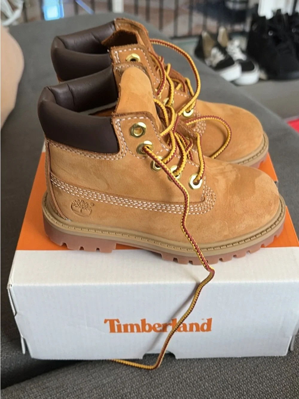 Timberland Kids Wheat/Tan Lace-Up Nubuck Boots